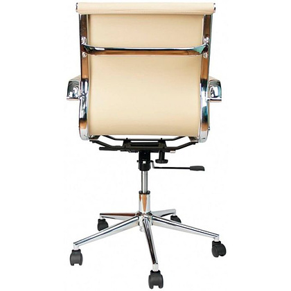 Кресло для руководителя EVERPROF "Leo", экокожа, металл, бежевый - 5