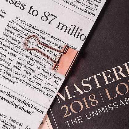 Зажим для бумаг "Deli", 19 мм, 25 штук, розовое золото - 3