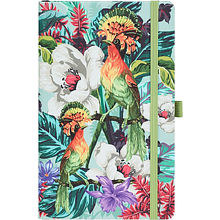 Блокнот "Eden exotic", А5, 96 листов, линейка, на резинке, разноцветный, зеленый