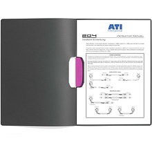 Папка с клипом "Duraswing Color", антрацит, фиолетовый клип