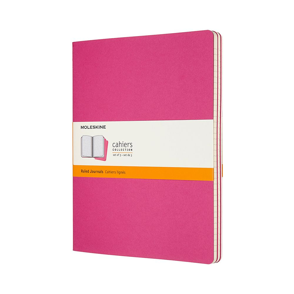 Блокнот "Cahier Journal Xlarge", А4, 190x250 мм, 60 л, 3 шт, розовый неон
