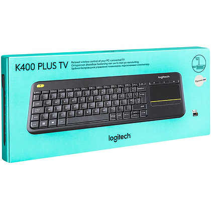 Клавиатура Logitech "Wireless Touch Keybord K400 plus", радио, беспроводная, черный - 2