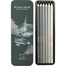 Карандаш графитный матовый "Малевичъ", набор 6 шт