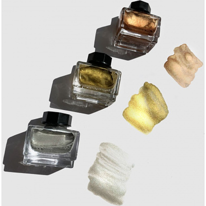 Тушь для рисования и каллиграфии "Малевичъ", 15 мл, металлик золото - 3