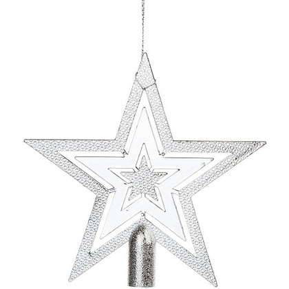 Верхушка елочная "Звезда", серебристый