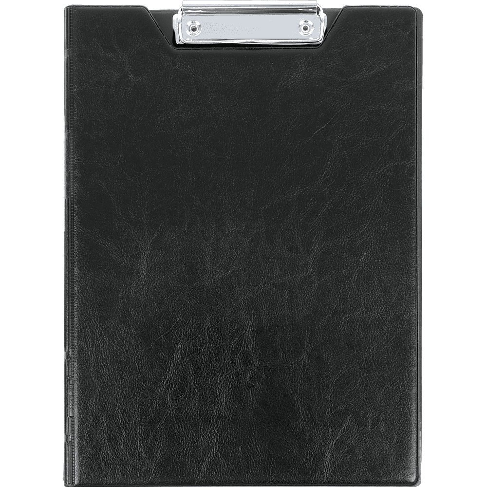 Планшет открывающийся с зажимом, A4, винил, черный