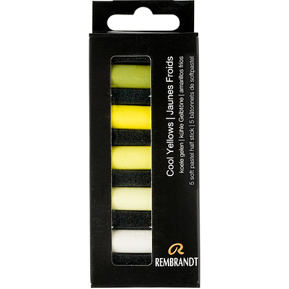 Набор мягкой пастели "Rembrandt Half Pastel", 5 цветов, холодные желтые