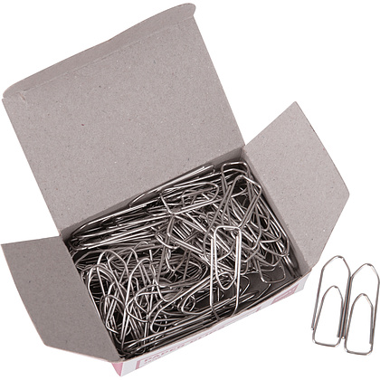 Скрепки "Deli", 28 мм, 100 шт, серебристый - 2