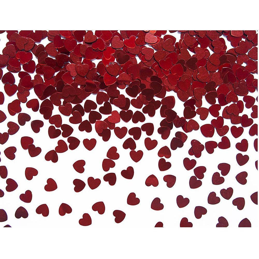 Конфетти "Сердца", 0.5 см, красный