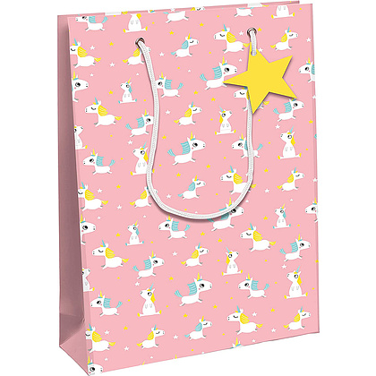 Пакет бумажный подарочный "Excellia. Unicorn", 26.5x14x33 см