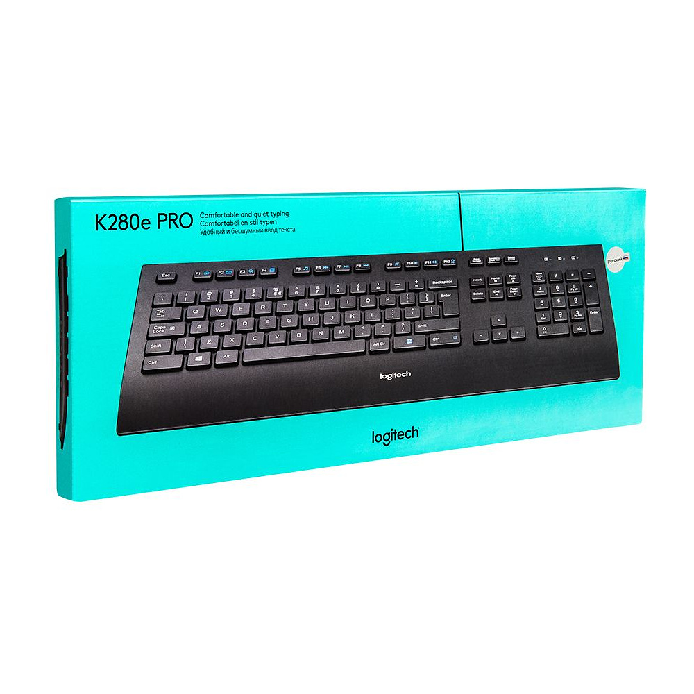 Клавиатура Logitech "K280e", USB, проводная, черный - 2