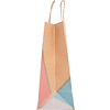 Пакет бумажный подарочный "Geo pastel kraft", 37.3x11.8x27.5 см, крафт - 4