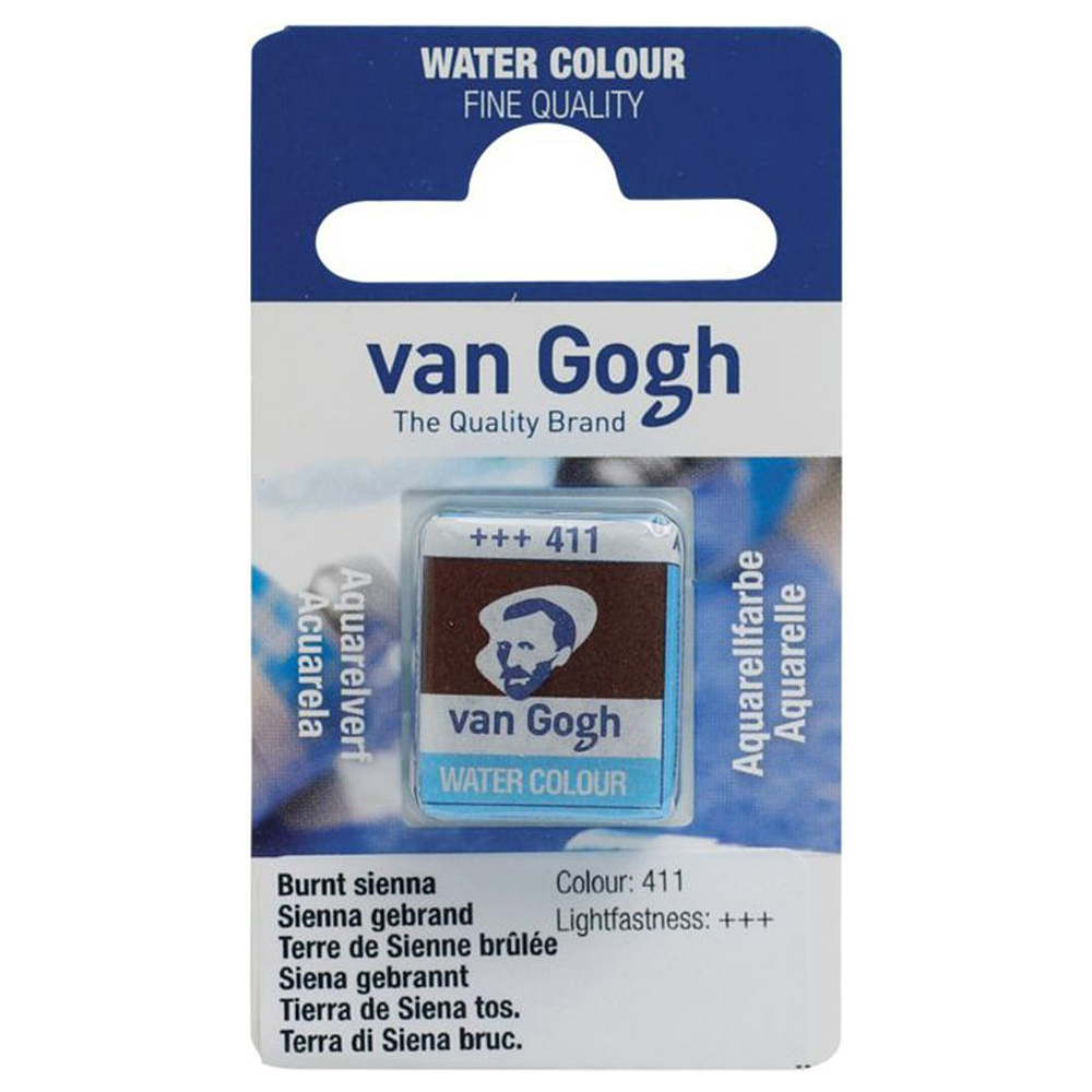 Краски акварельные "Van Gogh", 411 сиена жженая, кювета