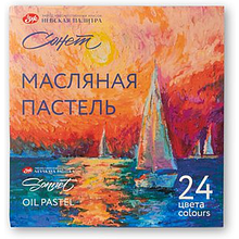 Пастель масляная "Сонет", набор 24 цветов