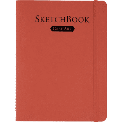Скетчбук для графики "GrafArt white", 20 листов, 15х20 см, 160 г/м2, терракота