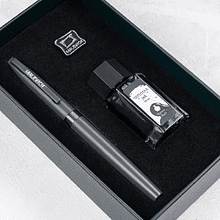 Ручка перьевая EF "Малевичъ", металл, с конвертером, набор чернила + значок, мокрый асфальт