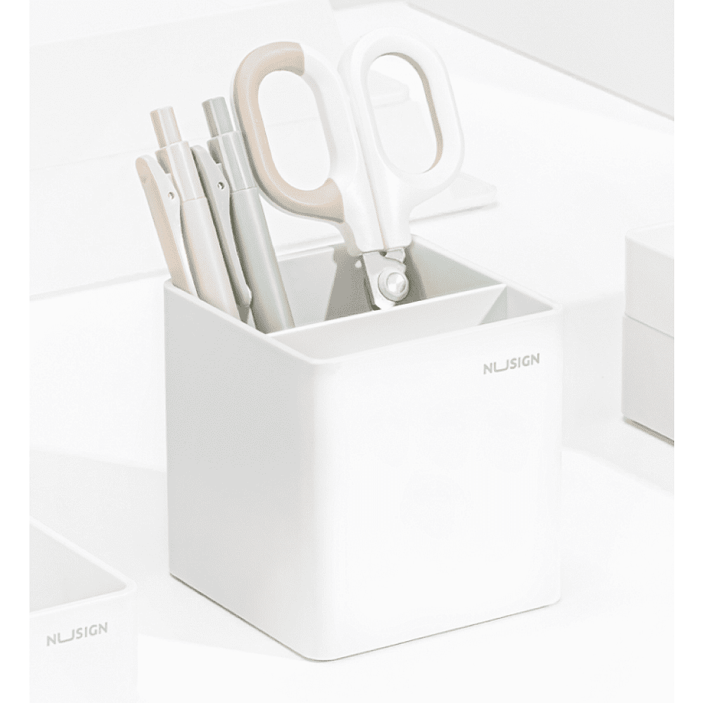 Подставка для ручек "Nusign", пластик, 2 деления, белый - 3