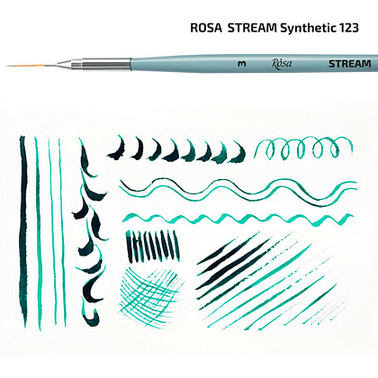 Кисть "ROSA Stream 123/3", синтетика, круглая, лайнер, №3 - 3