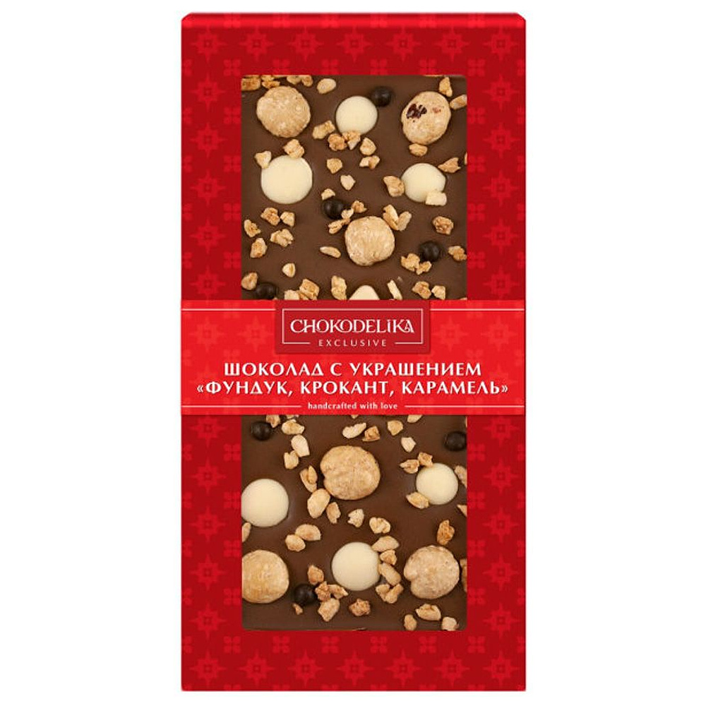 Шоколад молочный "Фундук, крокант, карамель", 100 г