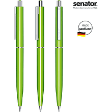 Ручка шариковая автоматическая "Senator Point Polished", 1.0 мм, светло-зеленый, стерж. синий