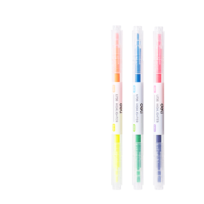 Набор маркеров текстовых "Double ended", 3 шт, ассорти