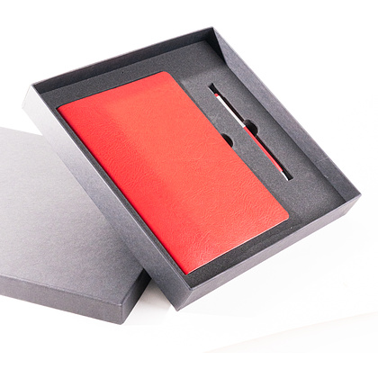 Набор подарочный (ежедневник недатированный Lotce, ручка шариковая автоматическая), черный - 4