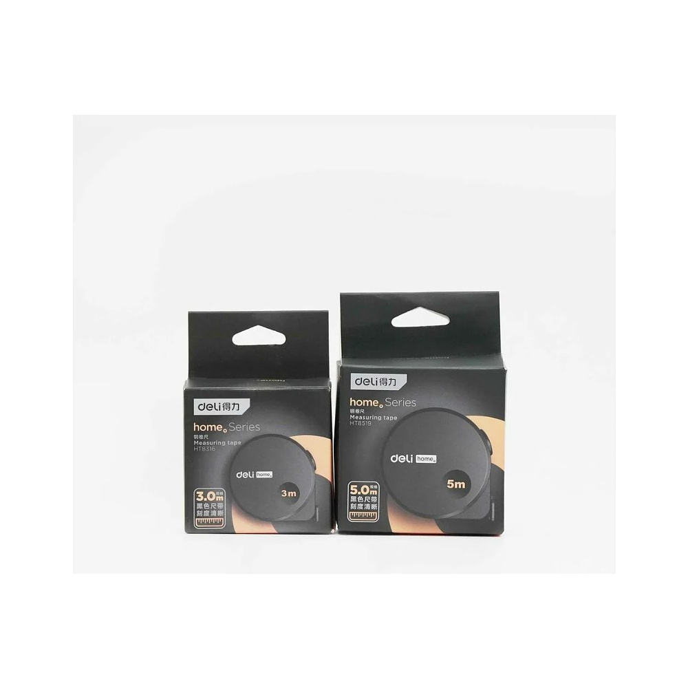 Рулетка Deli HS EHT8519, 5 м х 19 мм, Soft Touch, черный - 7