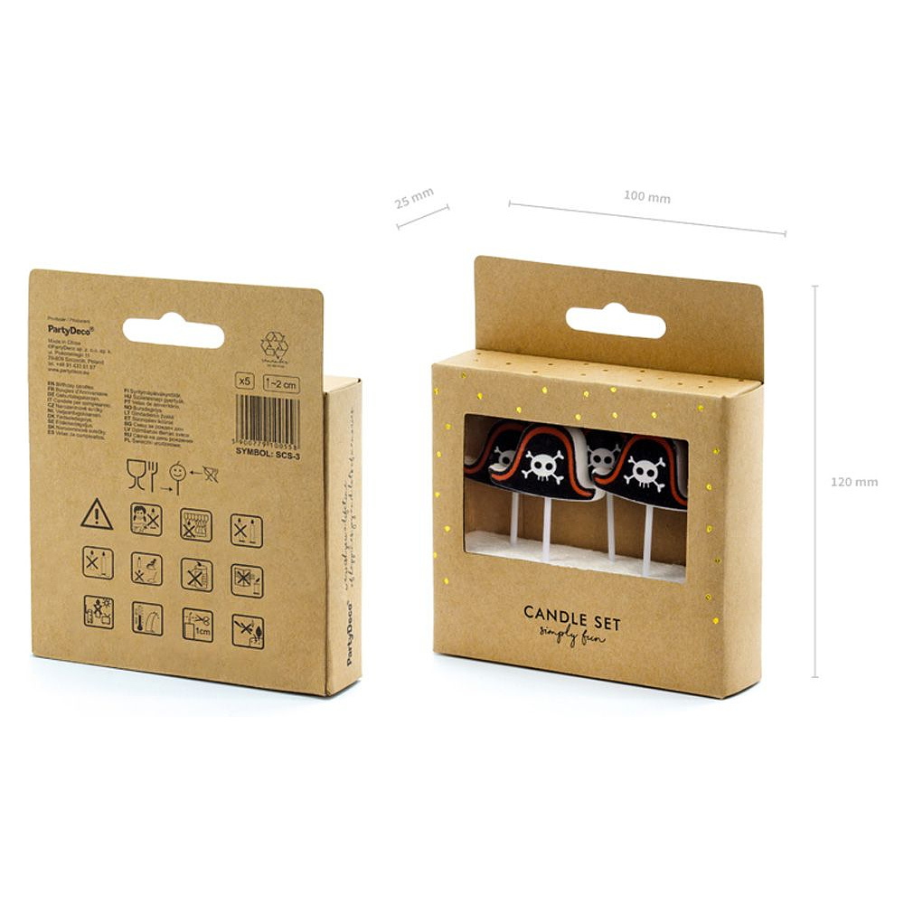 Свеча "Пираты", 5 шт, разноцветный - 3