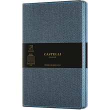 Блокнот Castelli Milano "Harris Slate Blue", A5, 120 листов, линейка, синий