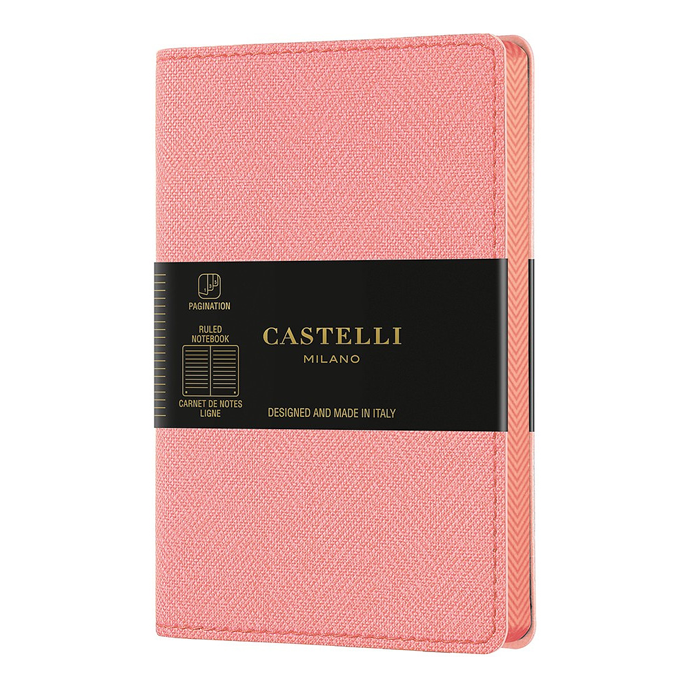 Блокнот Castelli Milano "Harris Petal Rose", A6, 96 листов, линованный, розовый