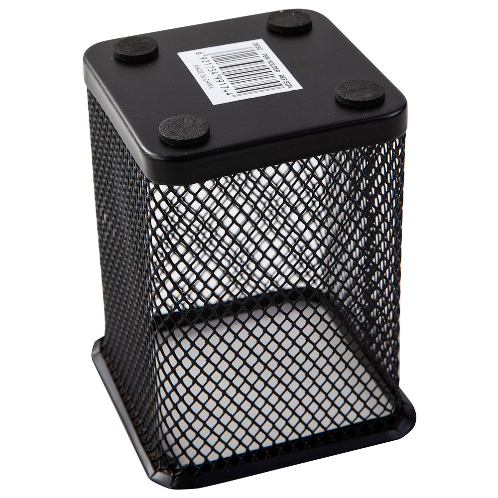 Карандашница "Deli", 80x80x90 мм, черный - 3