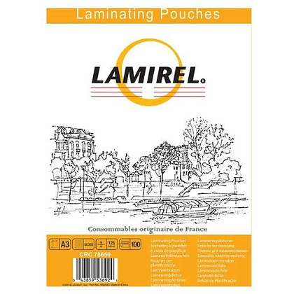 Пленка для ламинирования "Lamirel", A3, 125 мкм, глянцевая