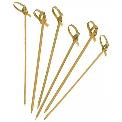 Пика узелок, 9 см, бамбук, 100 шт/упак