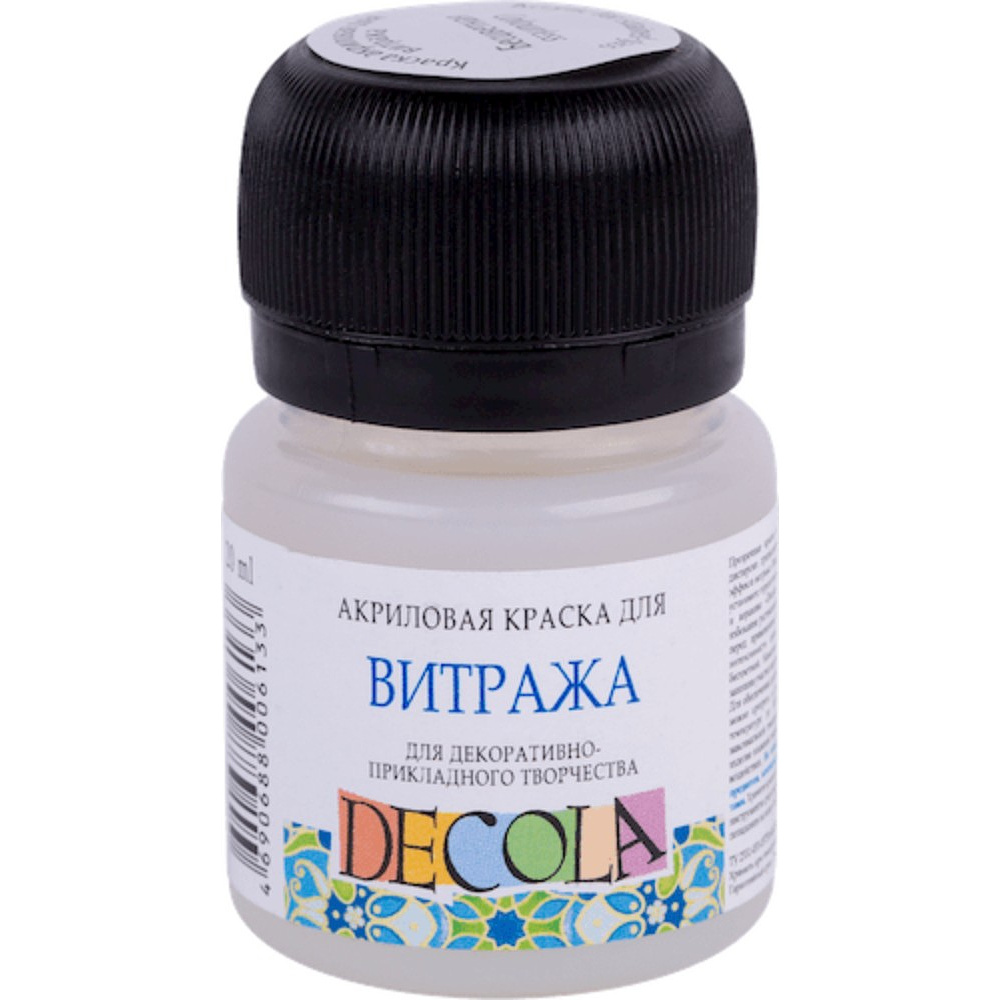 Краска акриловая для витража "Декола", 106 бесцветная, 20 мл., банка