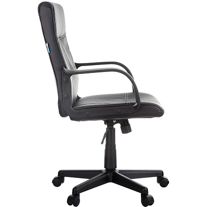 Кресло для персонала Helmi HL-M03 "Referent", экокожа, пластик, черный - 3