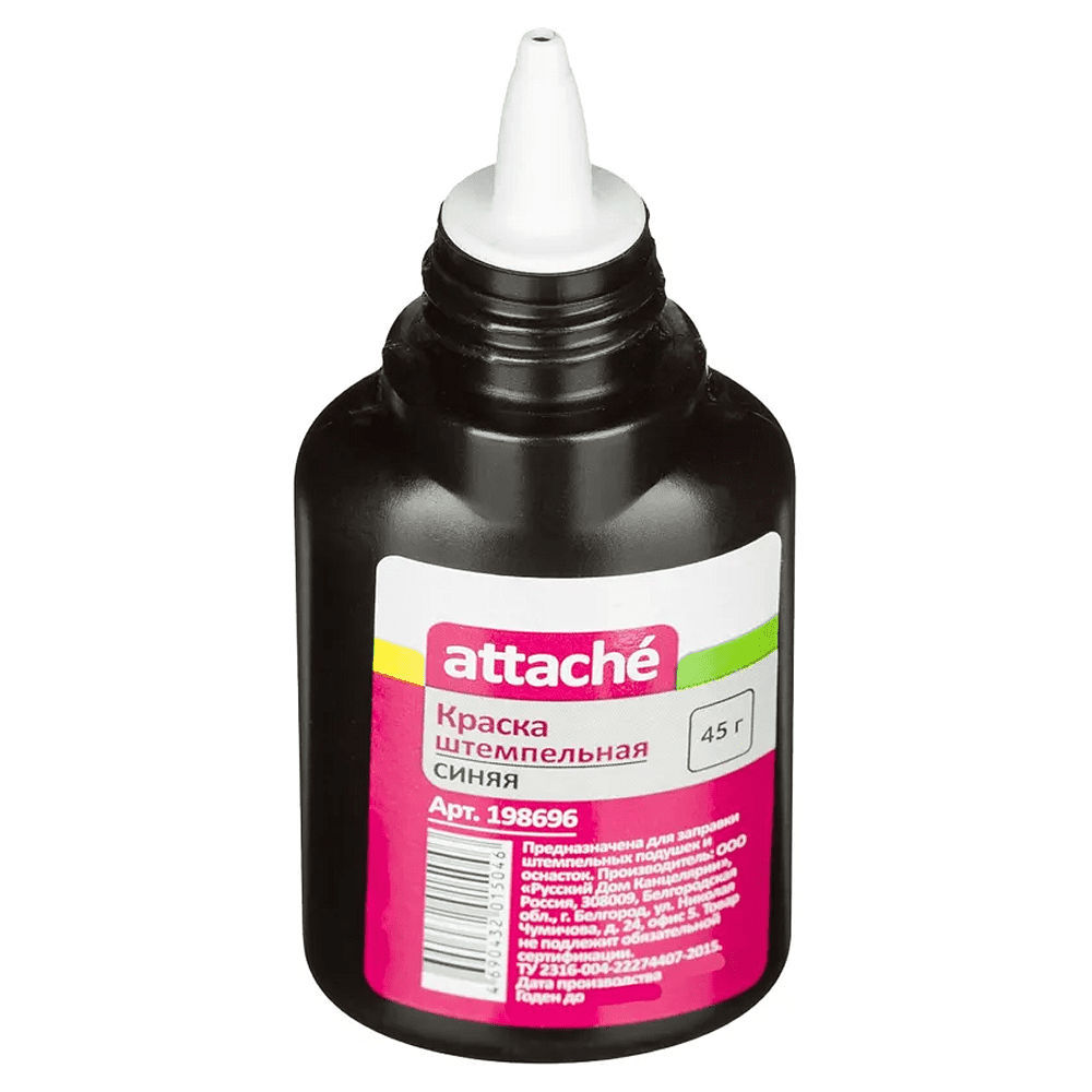 Краска штемпельная "Attache", 45 г, синий - 2