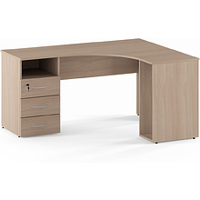 Коллекция Столица стол письменный угловой С-086/1 правый, 1500х1200/500х750 мм, дуб сонома