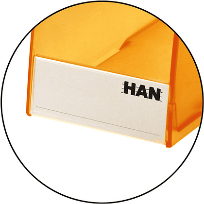 Модуль для бумаги вертикальный "Twin", прозрачный оранжевый - 3