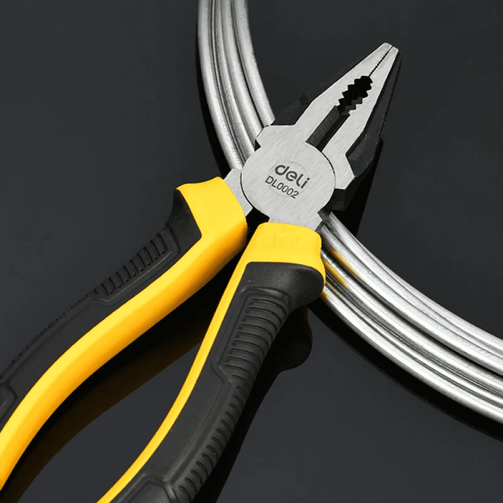 Плоскогубцы Deli YS EDL0002, 180 мм, 2-х компонентные рукоятки - 3