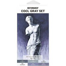 Набор маркеров перманентных двусторонних "Sketchmarker Cool Gray"