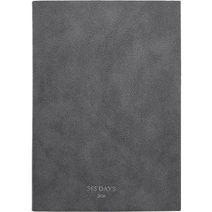 Ежедневник датированный "365days", А5, 352 страницы, темно-серый, 2026