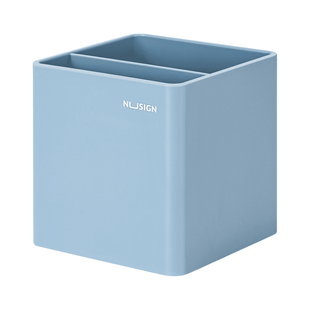 Подставка для ручек "Nusign", пластик, 2 деления, лазурный