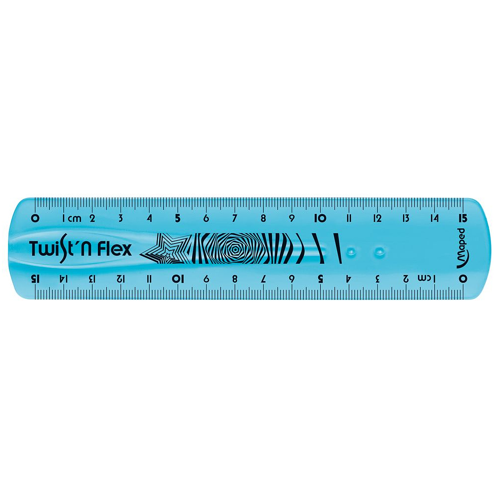 Линейка Maped "Twist n Flex", 15 см, ассорти