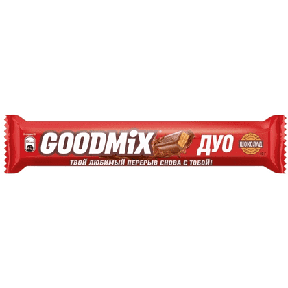 Шоколадный батончик Goodmix "Original", 40 гр, молочный шоколад с хрустящей вафлей
