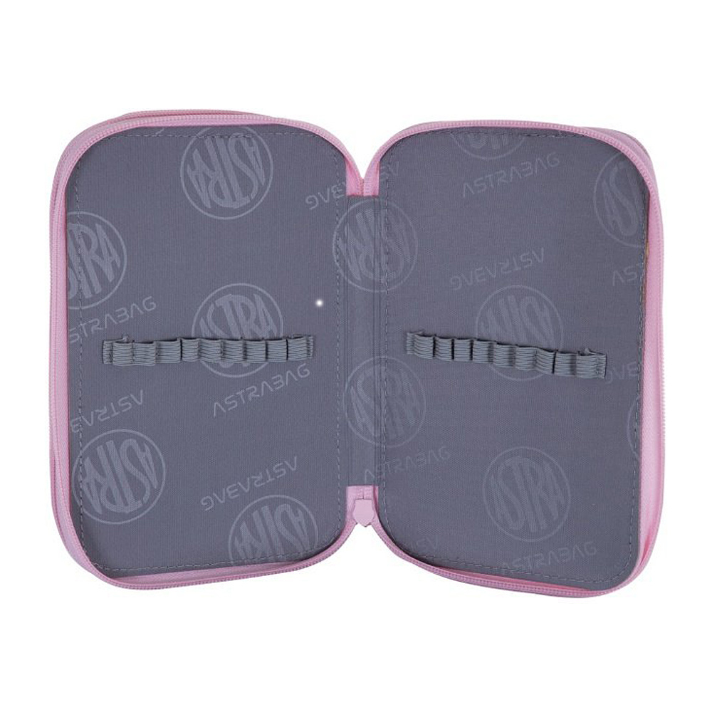 Пенал "Honeybunny", 2 отделения, серый, розовый - 6