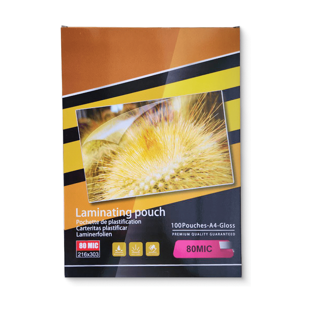 Пленка для ламинирования, А4, 80 мкм, 100 шт, глянцевая