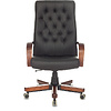 Кресло для руководителя "Бюрократ T-9928WALNUT/ECO", металл, дерево, экокожа, черный - 2