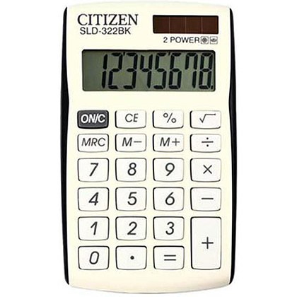 Калькулятор карманный Citizen "SLD-322BK", 8-разрядный, черный