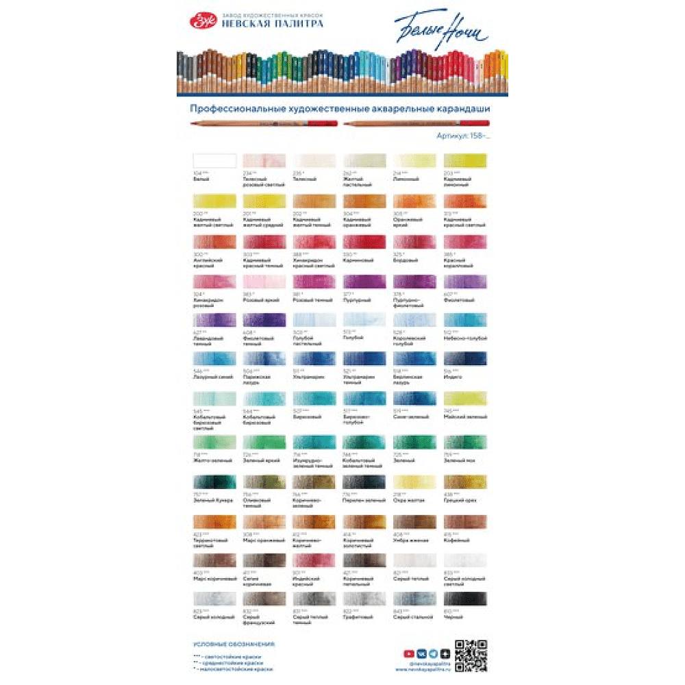 Карандаш акварельный "Белые ночи", 308, марс оранжевый - 3