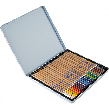 Карандаш акварельный "Белые ночи", набор 24 цветов, жестяной пенал - 4